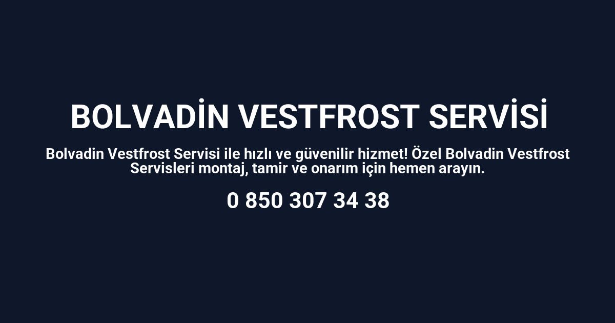 Bolvadin Vestfrost Servisi